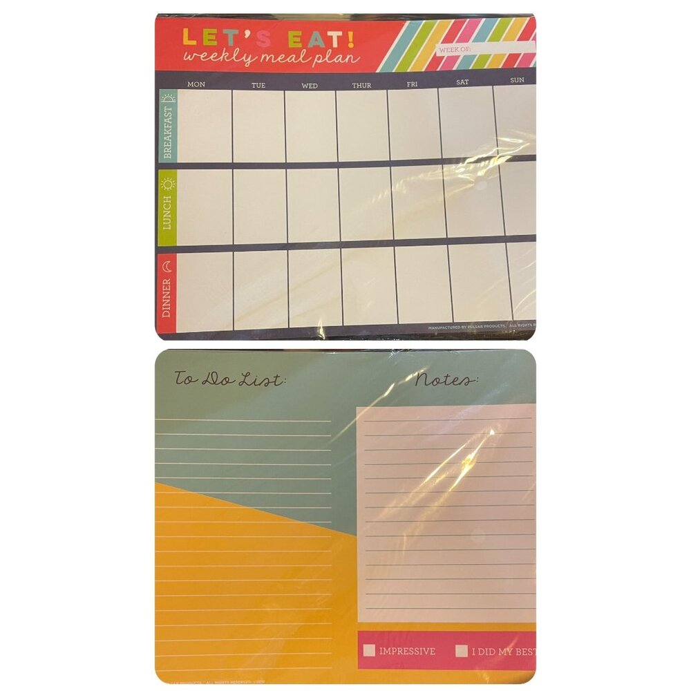 Weekly Meal Menu Planner Desk Pad Daily To Do List Journal Lot